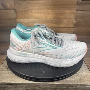 Brooks Glycerin 20 Womens Size 8.5B Gray Green Lace Up Running Athletic Shoes